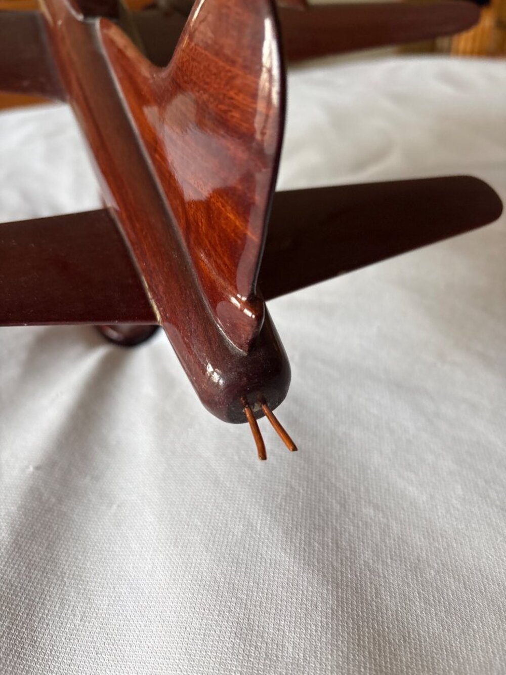 Handcrafted Wooden Airplane Model With Polished Finish Made In Vietnam - Picture 7 of 16